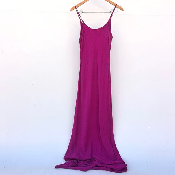 New 27 Miles Malibu Nata Maxi Fuschia Tank Dress Summer Medium Long Casual - Picture 2 of 6